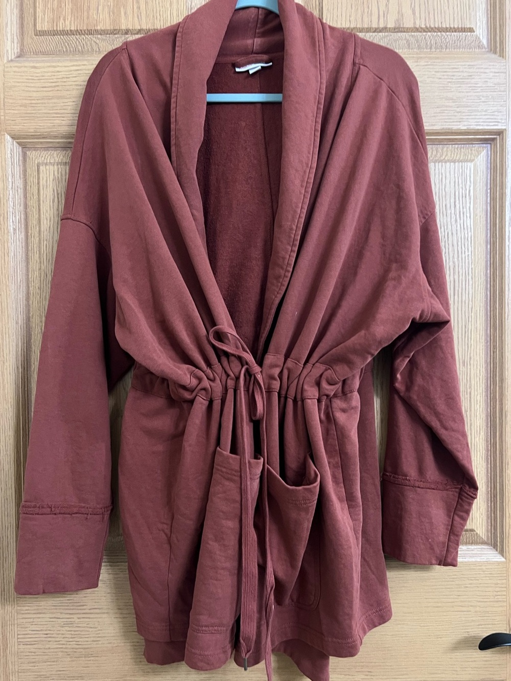 Knox Rose Women's Fiery Brown Jacket Pockets, Drawstring Waist Size 3X